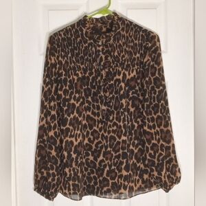 J. Crew Leopard Print Blouse